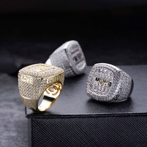 Bague de champion de football, argent 925, or 14k, vente en gros - Product Image 6