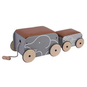 キッズおもちゃ木製電車おもちゃセットプル教育赤ちゃんウォーキングおもちゃ