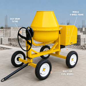 Mezcladora de Concreto Portátil Corey de 510L, 16HP, Refrigerada por Aire, con Tolva Elevadora, Diésel, Producción de 12M3/H, Dos Años de Garantía para Obras de Construcción - Product Image 2