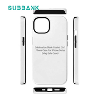 Coque de protection magnétique 2-en-1 pour sublimation SUBBANK, compatible avec la recharge sans fil 3D, pour iPhone 17, durable, tendance, personnalisable, promotionnelle