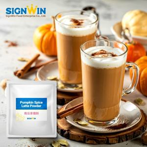 Poudre de latte à la citrouille facile à préparer, onctueuse et crémeuse, emballage en sachet aluminium pour les magasins de boissons - Product Image 1