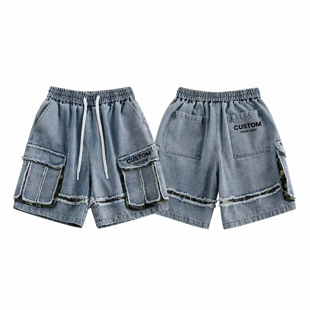 Bermuda customisé 6 poches cargo utilitaire personnalisé pour hommes, bermuda Masculina De Hombre 2022 Jean Carpenter Shorts pour hommes