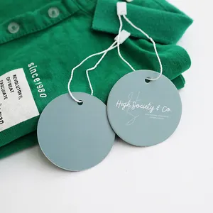 Etiquetas colgantes de papel personalizadas para ropa, de lujo, con logotipo de marca impreso
