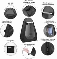 Tente de Douche Portable Double Couche Quatre Saisons, Pop-Up, pour l'Intimité, Imperméable en Oxford, Cabine de Change, Tente de Toilette de Camping, Vestiaire Extérieur