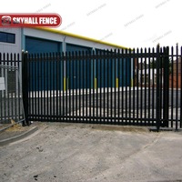 Vallas de empalizada de metal de alta seguridad para la construcción de parques ferroviarios de fábrica