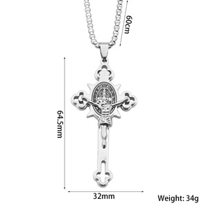 Nuevos Collares con Colgante de Cruz para Hombre, Estilo Punk Hip-hop, Collar de Acero Inoxidable, Joyería, Accesorios - Product Image 5