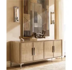 Sassanid OEM Recién llegado Sala de estar contemporánea Muebles Benoit Panel Juego de aparador de 4 puertas - Product Image 1