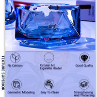 Cendrier portable en verre sans fumée pour cigares et cigarettes, avec logo personnalisé, OEM pour accessoires de fumeurs, cendrier de poche manuel très vendu