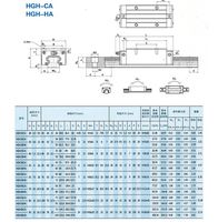Accessoires pour machines CNC HG20 HG25, rail de guidage linéaire Hiwin, bloc de roulement linéaire HGH HGW, numéro de modèle HGH20CA, chrome