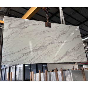 Pierre de quartz artificielle 3D OEM moderne à motif bordeaux haute contrastation pour dessus de meuble sur mesure, îlot de cuisine, meuble-lavabo - Product Image 6