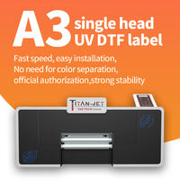 Machine d'impression UV DTF A3 personnalisée avec tête d'impression I3200 pour étiquettes en cristal, idéale pour les petites entreprises – Conception d'usine