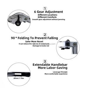 Leviers de frein et d'embrayage pliables en aluminium CNC MOXI et poignées antidérapantes pour <span class=keywords><strong>BMW</strong></span> <span class=keywords><strong>R1200</strong></span> R1250 GS RT <span class=keywords><strong>RS</strong></span> 2013-2020 - Product Image 3