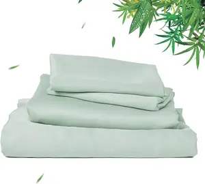 Cloudland Draps en bambou biologique 100% Draps de lit en bambou linge de lit