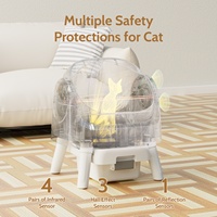 Pour Autoscooper 11 Bac à litière automatique pour chat en plastique écologique Grande capacité Conception ouverte Sacs poubelles inclus