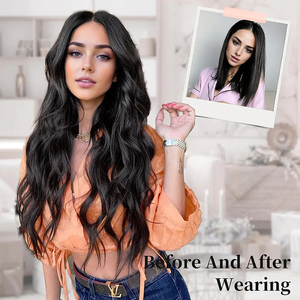 Extensions per capelli Halo in 100% Remy di qualità professionale, invisibili con filo <span class=keywords><strong>a</strong></span> scomparsa, 12-24 pollici, <span class=keywords><strong>a</strong></span> doppia trama, bionde, per donne bianche - Vendita all'ingrosso - Product Image 5