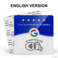 Support de table en acrylique NFC 213 13,56 MHz personnalisé de 12 cm, carte Google Review, Tap to Review, OEM ODM, prêt à être expédié