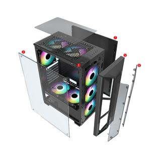 Custom Mid Tower RGB EATX ITX ATX Carcasa de ordenador Nuevo estilo gabinete de <span class=keywords><strong>PC</strong></span> Fuente de alimentación superior <span class=keywords><strong>gamin</strong></span> con ventilador RGB fundas de ordenador de juegos - Product Image 1