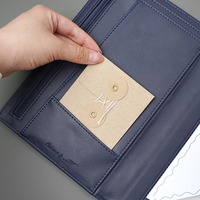 Sampul Buku Kulit PU KIAACE dengan Kantong Dompet Tempat Pulpen - Warna/Desain/Ukuran Dapat Disesuaikan