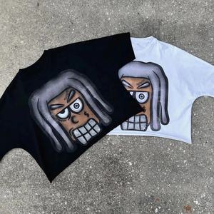 Übergroßes Crop Boxy Fit T-Shirt Herren Baumwolle Drop Shoulder Streetwear Luxus qualität Benutzer definiertes Logo DTG Bedrucktes T-Shirt für Herren - Product Image 2