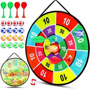 Children Double-sided Dartboard Indoor Fun Party Play Game Sticky Balls Large <b>Dart</b> Board for Kids - Product Image 1