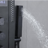 Système de robinetterie de douche LED HLK pour salle de bain, ensemble de robinetterie de douche multifonctionnelle avec effet pluie et cascade