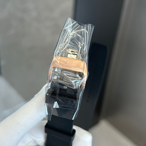 Reloj Mecánico Automático de Lujo Estilo RM, Ultrafino, Esqueleto, en Oro Rosa, para Hombre, con Correa de Goma en Forma de Barril, Resistente al Agua, Deportivo - Product Image 4