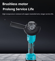 Meuleuse d'angle sans fil 20V 4 pouces en métal, sans balais, outil électrique à batterie, construction en acier inoxydable, garantie 3 ans, déclencheur DIY