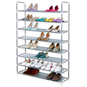 8層ユーティリティスチールシューズラック靴収納オーガナイザーキャビネットタワースタッカブルシェルフは40ペアの靴を収納できます - Product Image 1