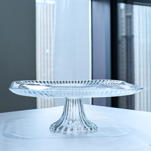 صينية زبدة زجاجية للمنزل للزفاف ، صينية مطبخ مستطيلة القدم ، زجاج كبير شفاف - Product Image 6