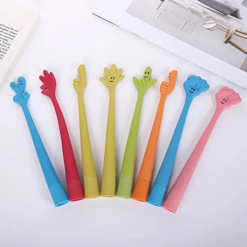 Hot Selling Kawaii Creative Silica Cute Bendable Pens Decorative Stationery Games Silicone Roller Ball Pens with Custom Logo