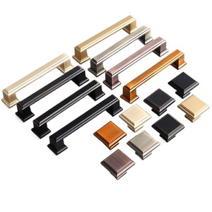 Moderne Zink legierung verdickt massiven Türgriff verstellbare Kaffees chu blade schwarz Messing Kleider schrank Griff Schrank Küche Nachttisch - Product Image 1