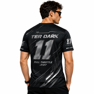 Breathable Quick Dry Outdoor Racing Top Custom Sublimation Contrast Color Graphic Printed Racing Team Short Sleeve Sports <b>Tshirt</b> - Product Image 3
