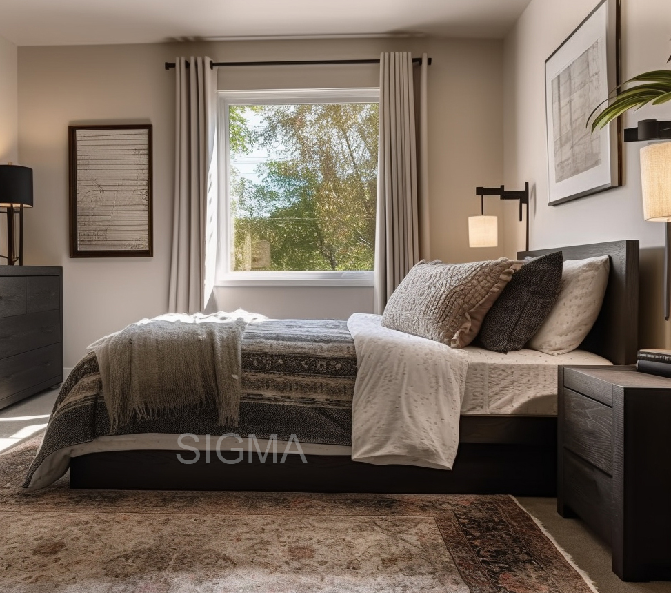 Home Furniture Solid Wood Bedroom Furniture Oak Wood Bed Queen Bed Frame
