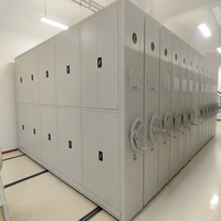 Armoire de classement mobile compacte moderne en acier, 6 étagères, écologique et durable, pour hôpital, bibliothèque, bureau, école