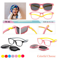 Lunettes de soleil pour enfants Mizilook, monture optique flexible sans charnières, clip à bouton-pression, verres polarisés, livraison directe, lunettes pour visage en diamant