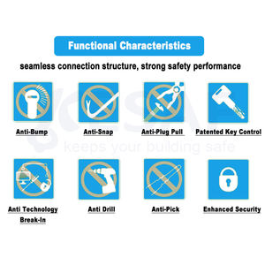 Cerradura de Cilindro Europea de Alta Seguridad, Medio Cilindro, Cerradura Electrónica para Puerta con Varilla - Product Image 4