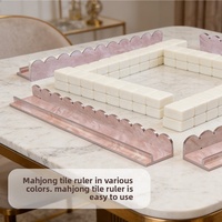 Mahjong américain de luxe moderne et personnalisé de 17,5 pouces, série Water Wave, en acrylique, avec supports magnétiques et pousseurs, portable et écologique