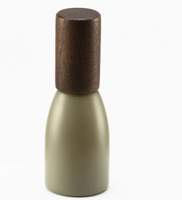 Bouteille de parfum Morandi de 12ml avec bouchon en noyer Bouteille d'huile essentielle à bille avec bouchon en hêtre givré Bouteille de décantation de parfum