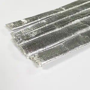 Hoge Kwaliteit Beschermende Eenvoudig Te Installeren Geïsoleerde Elektrische Draad Aluminiumfolie Glasvezel Mouw