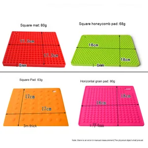 SHT Square 5mm d'épaisseur, tapis de cuisson en silicone réutilisable, anti-brûlure, antidérapant, isolant thermique, pour pot en terre cuite, avec drainage d'eau, pour friteuse à air - Product Image 3