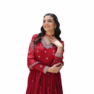 2024 Anarkali Suit Collections Epitome Gown-With-Dupatta pour mariages Festivals Soirees; Vêtements africains - Product Image 1