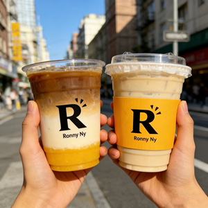 Gobelet à café jetable recyclable de 8 oz, double paroi, en papier kraft, à emporter, logo personnalisé, revêtement UV - Product Image 3