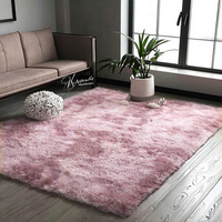 ZT personnalisé décoratif zone lavable grande teinture de cravate PV moelleux tapis de fourrure artificielle tapis pour salon