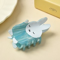 DOWELL accessoires de cheveux nouveau mignon petit lapin blanc pince à cheveux dessin animé Animal griffe pince acétate doux cheveux griffe