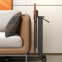 Bureau d'écriture mobile réglable pour étudiants, design simple, adapté à une utilisation à domicile, table d'ordinateur pliable, table de chevet pour chambre à coucher