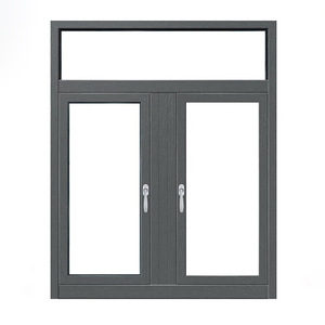 Fenêtre à battant moderne personnalisable 36x36, <span class=keywords><strong>double</strong></span> <span class=keywords><strong>vitrage</strong></span> trempé, résistance aux ouragans, en alliage d'aluminium, coût de la fenêtre à battant - Product Image 2