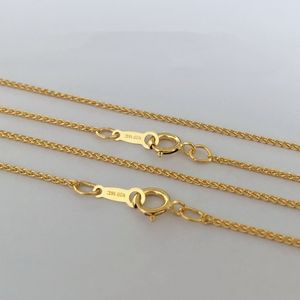 قلادات سلسلة قمح عتيقة 1 عرض 14 قيراط مليئة بالذهب قلادة مجوهرات عصرية للنساء - Product Image 1