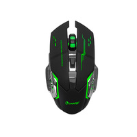 Nouvelle souris de jeu ergonomique sans fil 2.4G & Bluetooth rechargeable Type-C avec éclairage LED 7 couleurs, optique 6D, orientation pour droitier