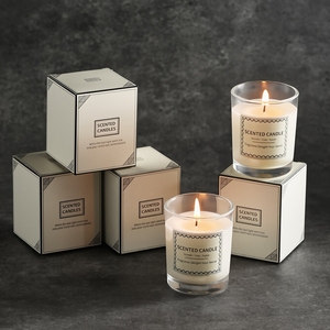 Custom Logo Elegant Eco-Friendly Soy Wax Glass Jar Aromatherapy <strong>Candles</strong> Home Fragrance Decor Luxury Scented <strong>Candles</strong> Gift <strong>Set</strong> - Product Image 5