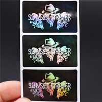 Étiquettes holographiques transparentes personnalisées au laser, autocollants holographiques transparents, autocollants holographiques de sécurité pour cartes